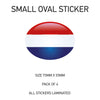 SOS11-20 Oval Flag Car Van Vinyl Stickers x4 - Printed Stickers Euro Vehicles Various Flags Available