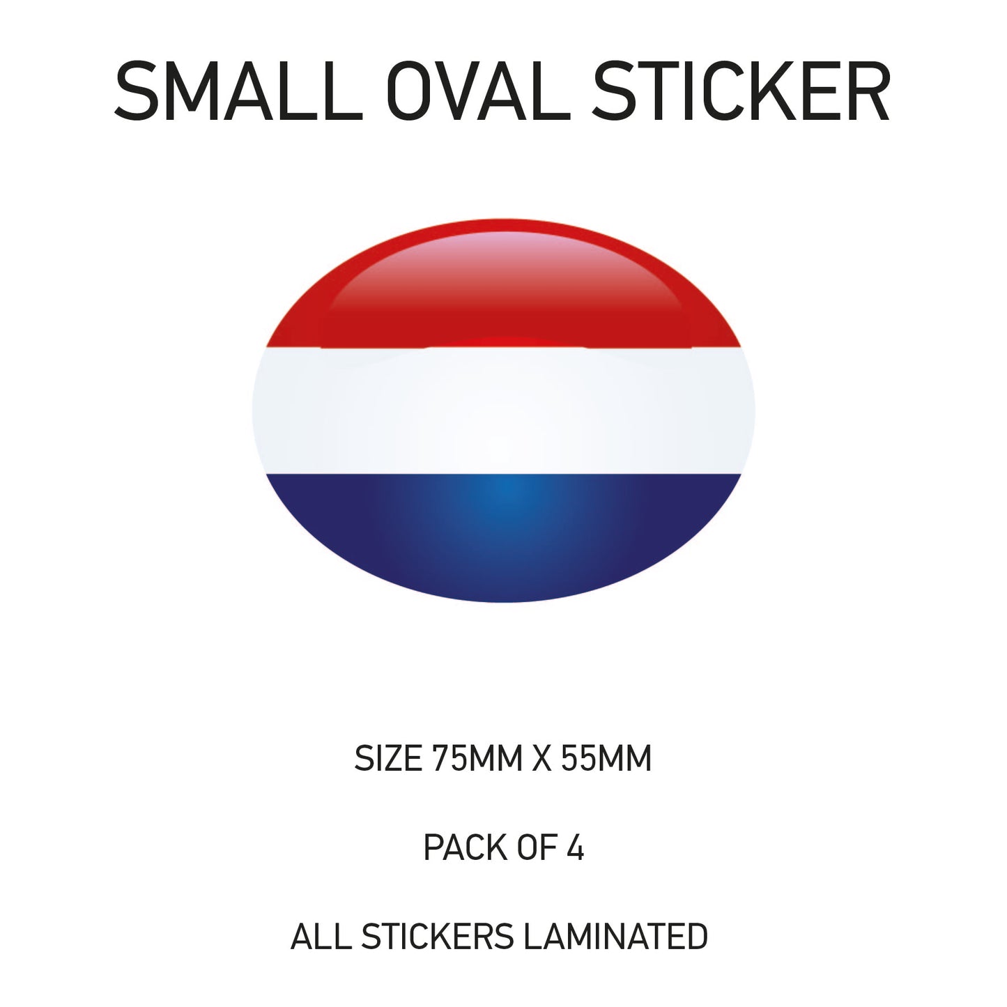 SOS11-20 Oval Flag Car Van Vinyl Stickers x4 - Printed Stickers Euro Vehicles Various Flags Available