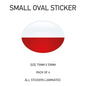 SOS21-30 Oval Flag Car Van Vinyl Stickers x4 - Printed Stickers Euro Vehicles Various Flags Available