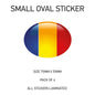 SOS21-30 Oval Flag Car Van Vinyl Stickers x4 - Printed Stickers Euro Vehicles Various Flags Available