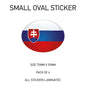 SOS21-30 Oval Flag Car Van Vinyl Stickers x4 - Printed Stickers Euro Vehicles Various Flags Available