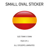 SOS21-30 Oval Flag Car Van Vinyl Stickers x4 - Printed Stickers Euro Vehicles Various Flags Available