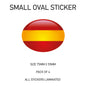SOS21-30 Oval Flag Car Van Vinyl Stickers x4 - Printed Stickers Euro Vehicles Various Flags Available