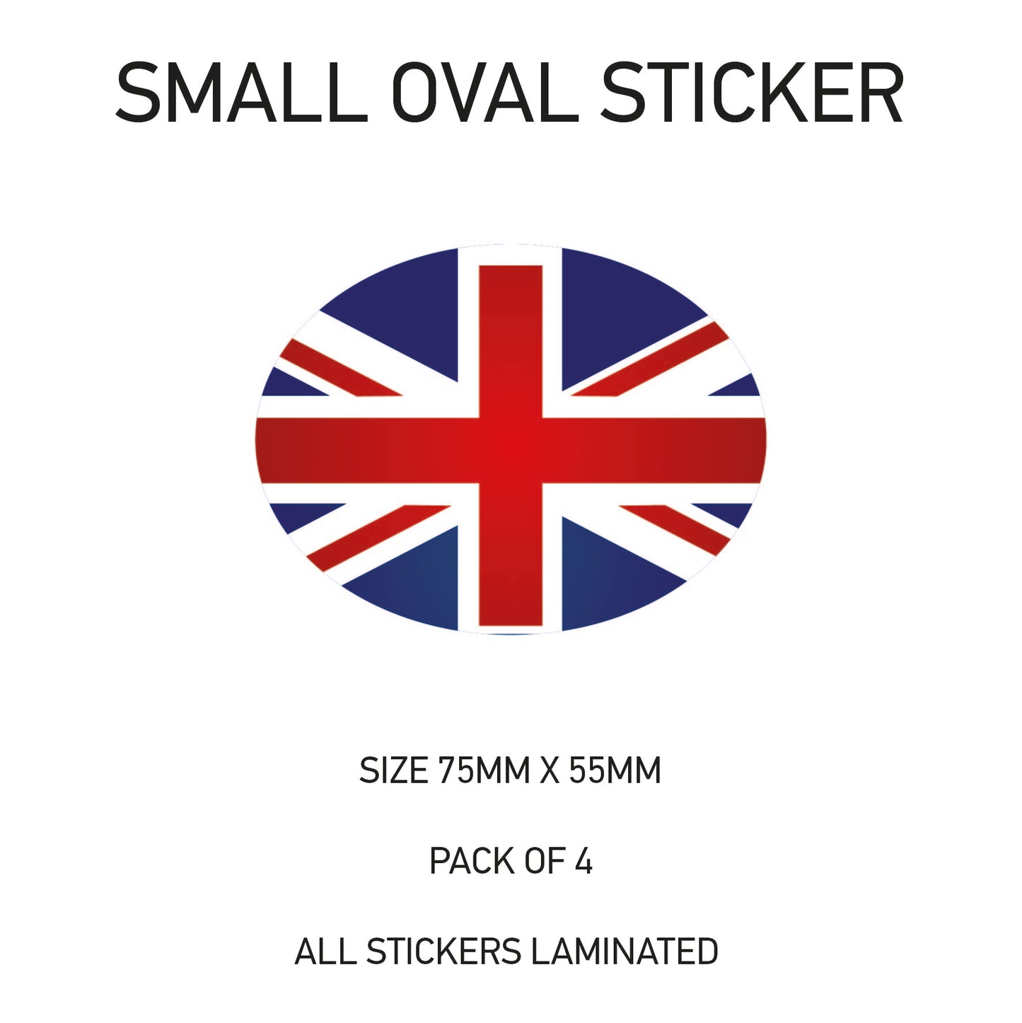 SOS21-30 Oval Flag Car Van Vinyl Stickers x4 - Printed Stickers Euro Vehicles Various Flags Available