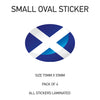 SOS21-30 Oval Flag Car Van Vinyl Stickers x4 - Printed Stickers Euro Vehicles Various Flags Available