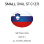 SOS21-30 Oval Flag Car Van Vinyl Stickers x4 - Printed Stickers Euro Vehicles Various Flags Available