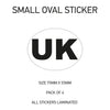 SOS31-36 Oval Flag Car Van Vinyl Stickers x4 - Printed Stickers Euro Vehicles Various Flags Available