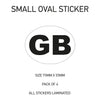 SOS32 GB Great Britain - Oval Sticker 4 x 75mm x 55mm