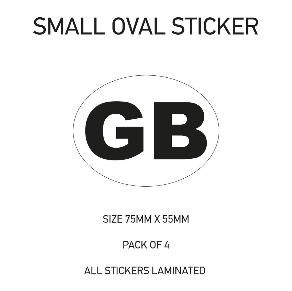 SOS32 GB Great Britain - Oval Sticker 4 x 75mm x 55mm