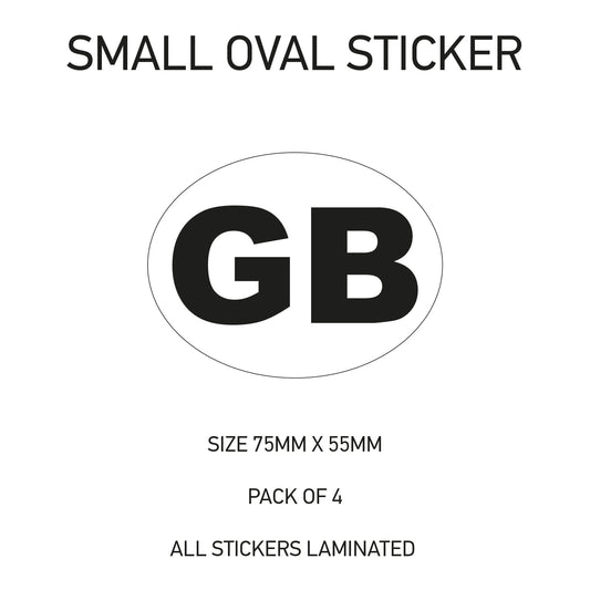 SOS32 GB Great Britain - Oval Sticker 4 x 75mm x 55mm