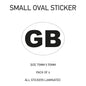 SOS32 GB Great Britain - Oval Sticker 4 x 75mm x 55mm