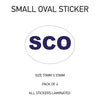 SOS33 Scotland - Oval Sticker 4 x 75mm x 55mm