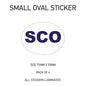 SOS33 Scotland - Oval Sticker 4 x 75mm x 55mm