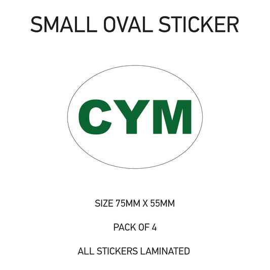 SOS35 Wales CYM - Oval Sticker 4 x 75mm x 55mm