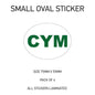 SOS35 Wales CYM - Oval Sticker 4 x 75mm x 55mm