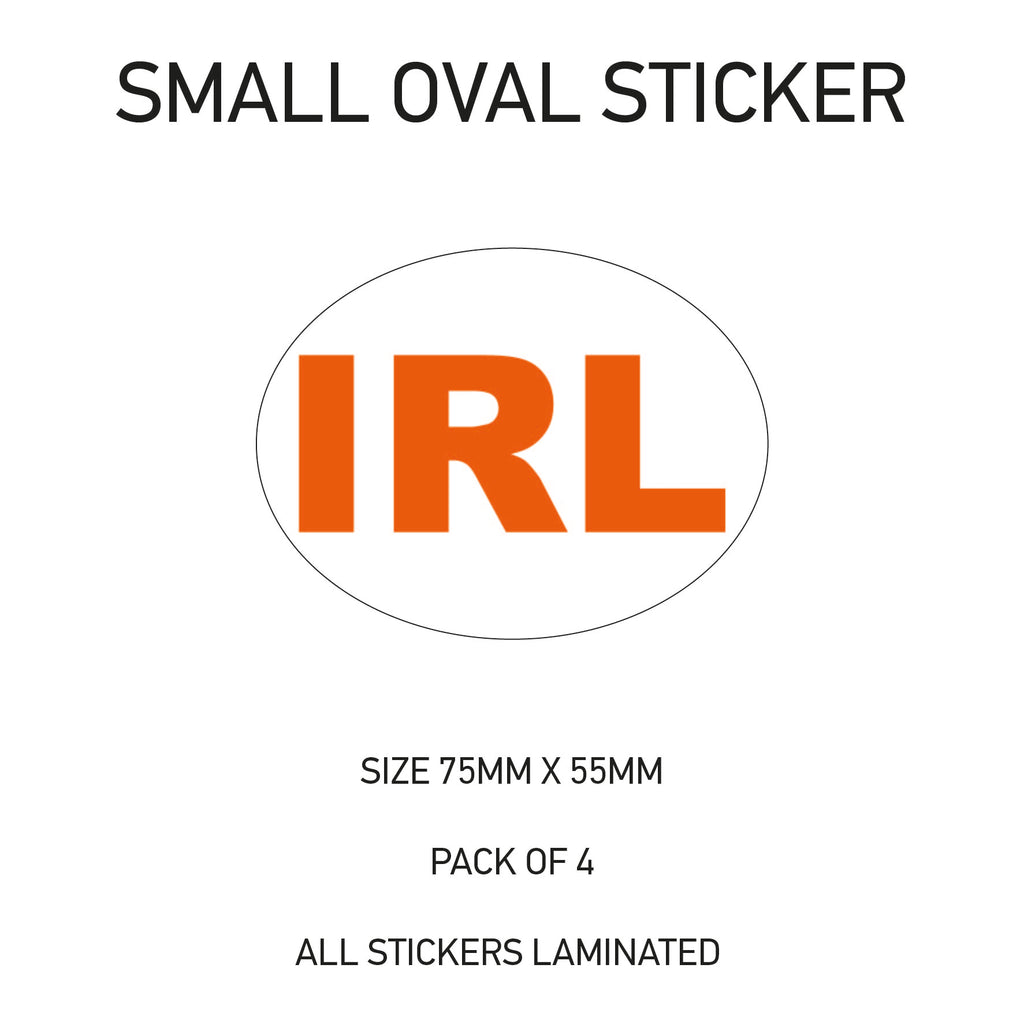 SOS36 Ireland IRL - Oval Sticker 4 x 75mm x 55mm