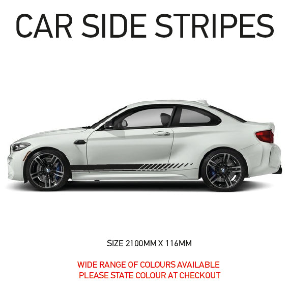 SS01  Universal Side Stripe 2 x 2100mm x 116mm Will Fit Any Car Van Graphics Stickers Decals