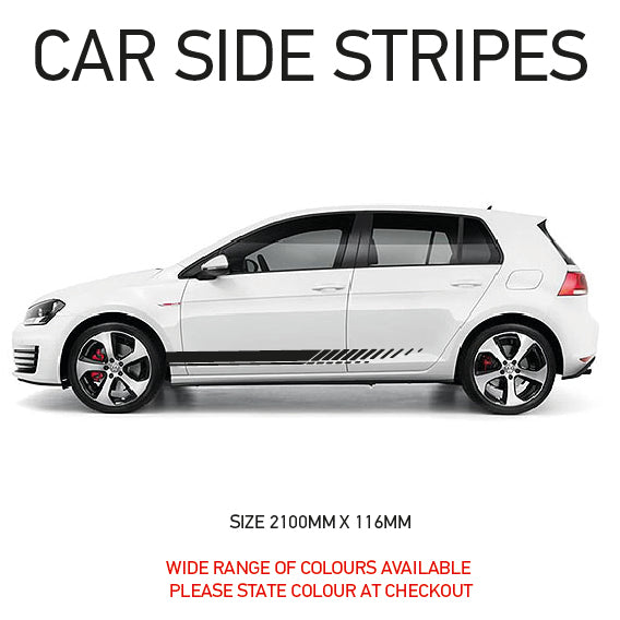 SS01  Universal Side Stripe 2 x 2100mm x 116mm Will Fit Any Car Van Graphics Stickers Decals