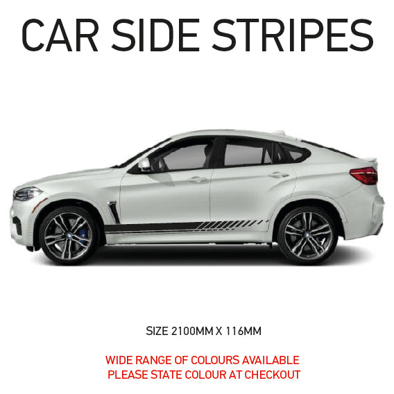 SS01  Universal Side Stripe 2 x 2100mm x 116mm Will Fit Any Car Van Graphics Stickers Decals