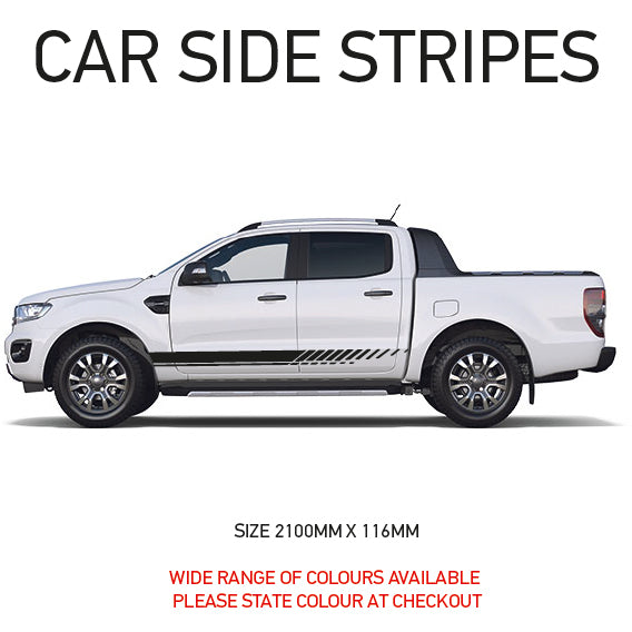 SS01  Universal Side Stripe 2 x 2100mm x 116mm Will Fit Any Car Van Graphics Stickers Decals