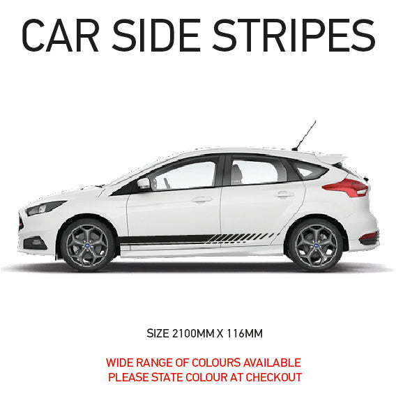 SS01  Universal Side Stripe 2 x 2100mm x 116mm Will Fit Any Car Van Graphics Stickers Decals