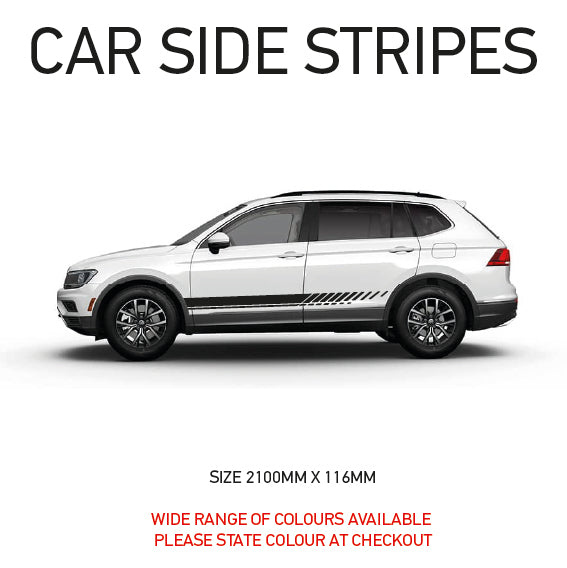 SS01  Universal Side Stripe 2 x 2100mm x 116mm Will Fit Any Car Van Graphics Stickers Decals