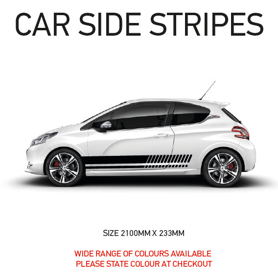 SS02 Universal Side Stripe 2100mm x 233mm Will Fit Any Car Van Graphics Stickers Decals