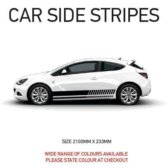 SS02 Universal Side Stripe 2100mm x 233mm Will Fit Any Car Van Graphics Stickers Decals