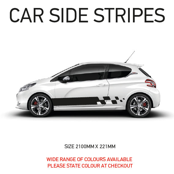 SS03 Universal Side Stripe 2100mm x 221mm Will Fit Any Car Van Graphics Stickers Decals
