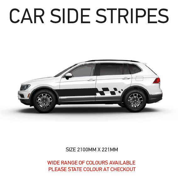 SS03 Universal Side Stripe 2100mm x 221mm Will Fit Any Car Van Graphics Stickers Decals
