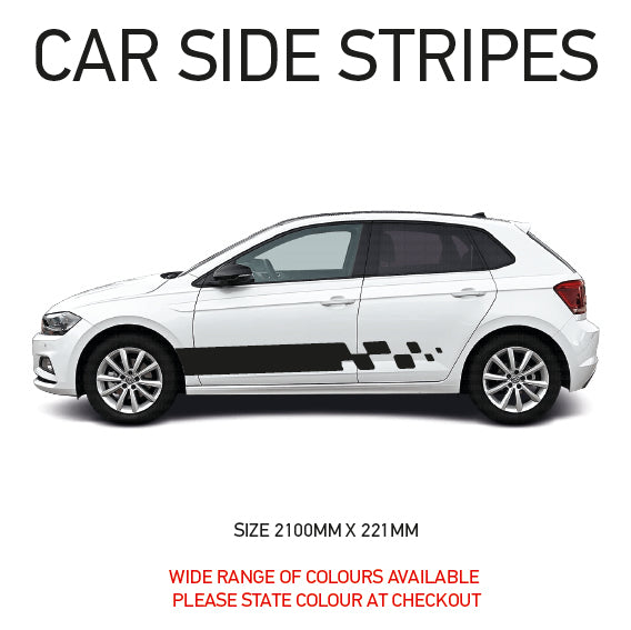SS03 Universal Side Stripe 2100mm x 221mm Will Fit Any Car Van Graphics Stickers Decals
