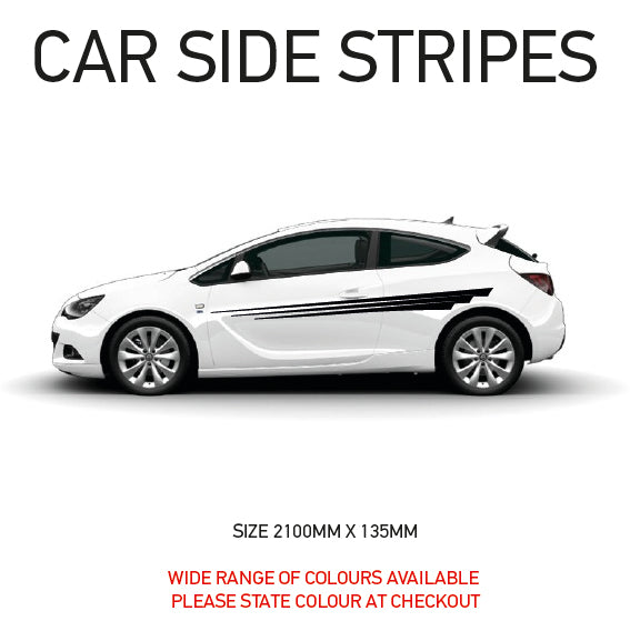 SS06 Universal Side Stripe 2100mm x 135mm Will Fit Any Car Van Graphics Stickers Decals