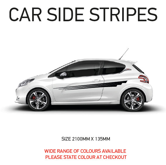 SS06 Universal Side Stripe 2100mm x 135mm Will Fit Any Car Van Graphics Stickers Decals