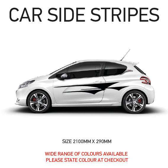 SS07 Universal Side Stripe 2100mm x 290mm Will Fit Any Car Van Graphics Stickers Decals