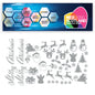 Christmas Santa Sticker Sheet Decal Xmas Wall Self Adhesive Vinyl Various Designs Available