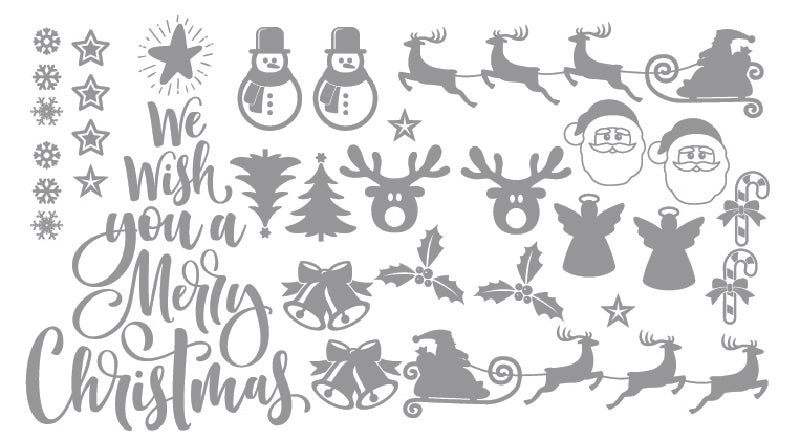 Christmas Santa Sticker Sheet Decal Xmas Wall Self Adhesive Vinyl Various Designs Available