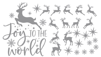 Christmas Santa Sticker Sheet Decal Xmas Wall Self Adhesive Vinyl Various Designs Available