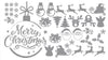 Christmas Santa Sticker Sheet Decal Xmas Wall Self Adhesive Vinyl Various Designs Available