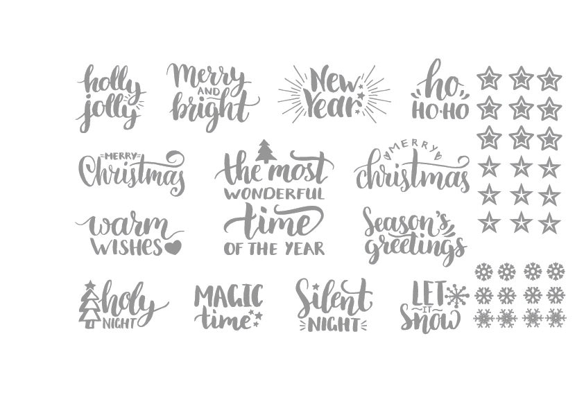 Christmas Santa Sticker Sheet Decal Xmas Wall Self Adhesive Vinyl Various Designs Available
