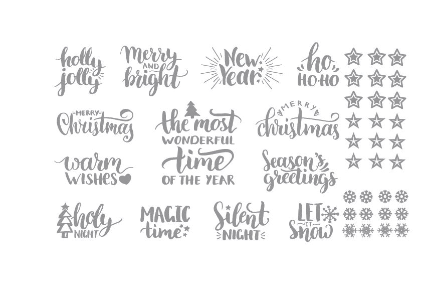 Christmas Santa Sticker Sheet Decal Xmas Wall Self Adhesive Vinyl Various Designs Available