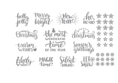 Christmas Santa Sticker Sheet Decal Xmas Wall Self Adhesive Vinyl Various Designs Available