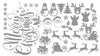 Christmas Santa Sticker Sheet Decal Xmas Wall Self Adhesive Vinyl Various Designs Available