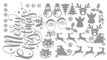 Christmas Santa Sticker Sheet Decal Xmas Wall Self Adhesive Vinyl Various Designs Available