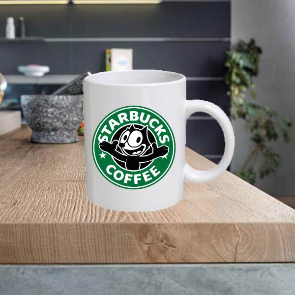 STAR14 Cat Starbucks Coffee 11oz Ceramic Printed Mug