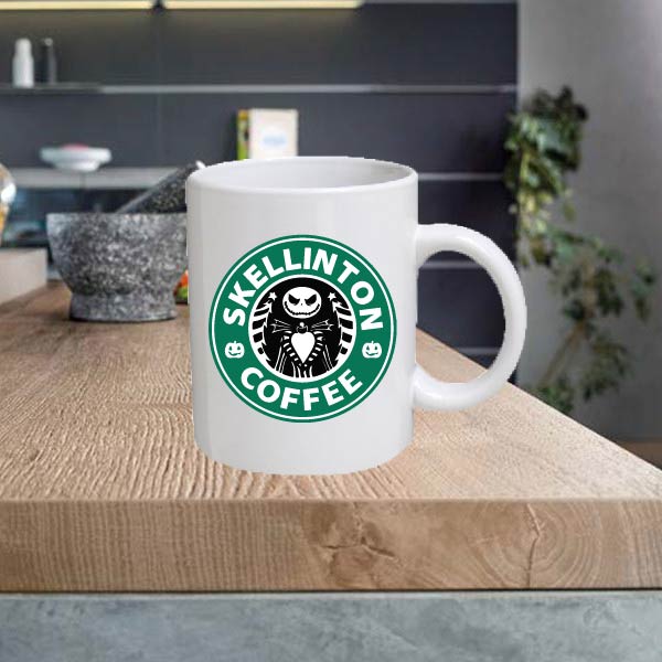 STAR19 Skellinton Starbucks Coffee 11oz Ceramic Printed Mug