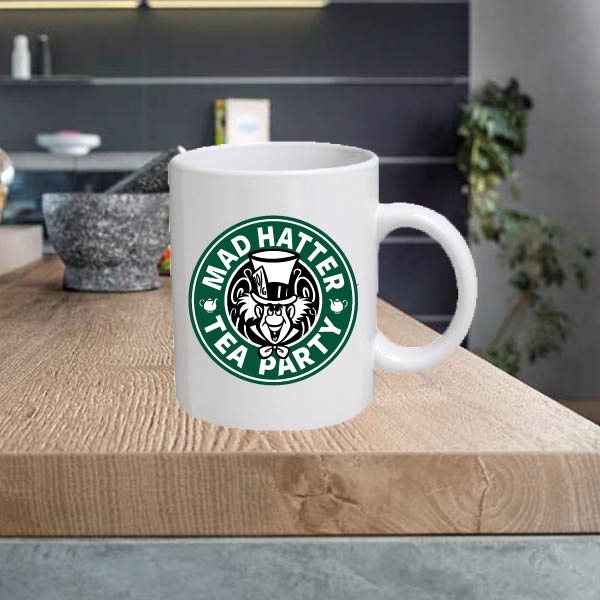STAR22 Mad Hatter Tea Party Starbucks Coffee 11oz Ceramic Printed Mug