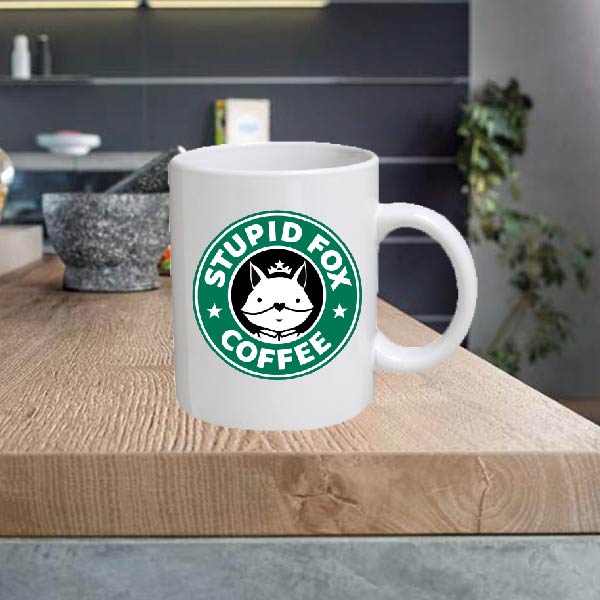 STAR04 Stupid Fox Starbucks Coffee 11oz Ceramic Printed Mug