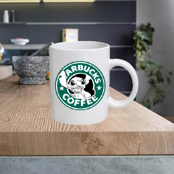 STAR07 Stich Starbucks Coffee 11oz Ceramic Printed Mug