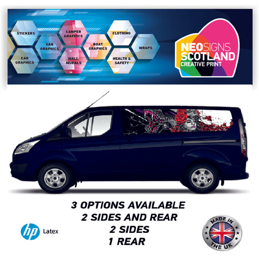 SWBFC11 Snake Rose Women Swb Van Panel Wrap Kit