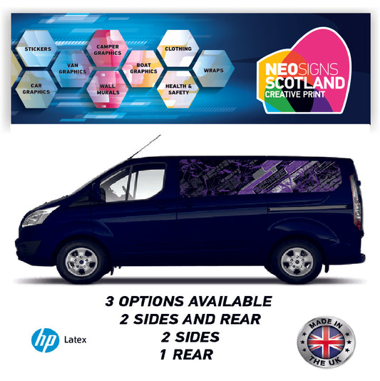 SWBFC14 Purple Pattern Swb Van Panel Wrap Kit